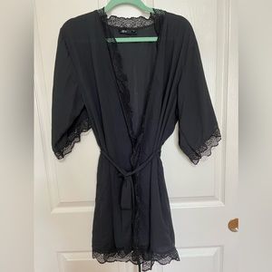 INC International Concepts Lace Trim Short Robe